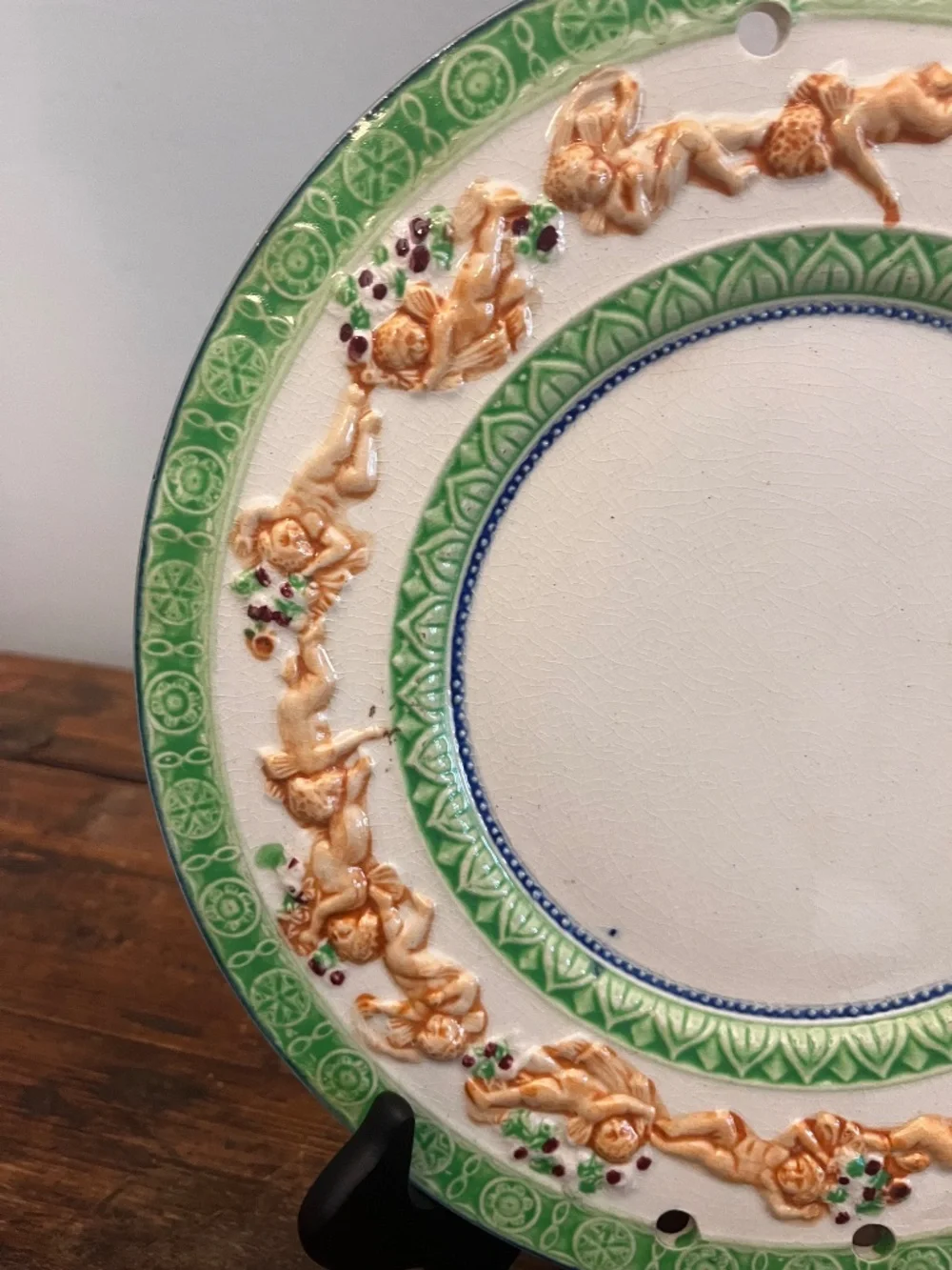 Stunning Vintage Made in Japan Cherub Wall Hanging Plate – 10.25”